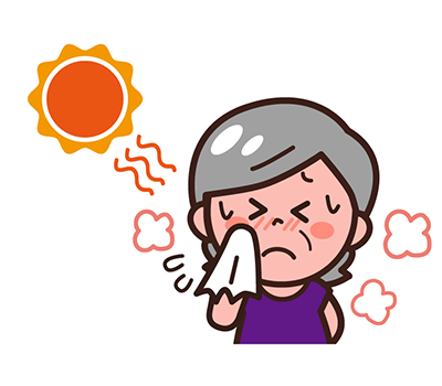 熱中症：おばあさん